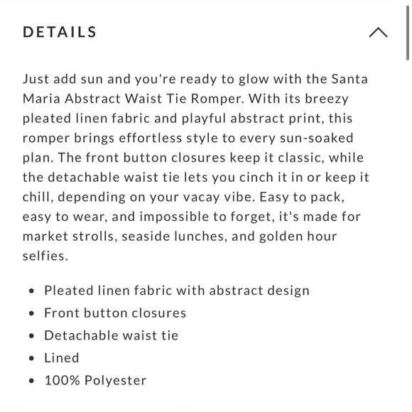 NWT Vici Abstract Waist Tie Romper - Pink Multi / L - Picture 7 of 7